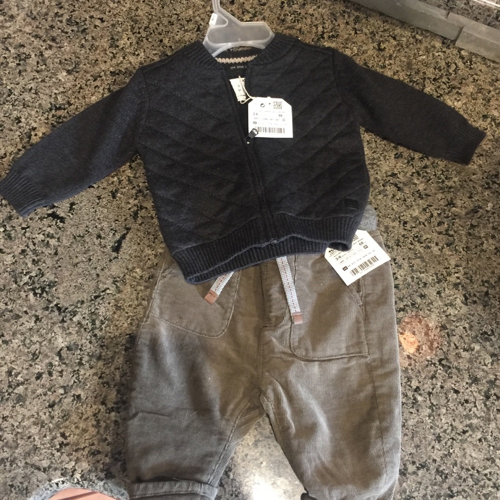 Zara kids new with tags sweater and corduroys